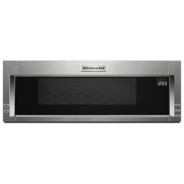 KitchenAid 1.1-cu ft 1000-Watt Low Profile 29.88-in Over-the-Range Microwave with Sensor Cooking (Stainless Steel), KMLS311HSS