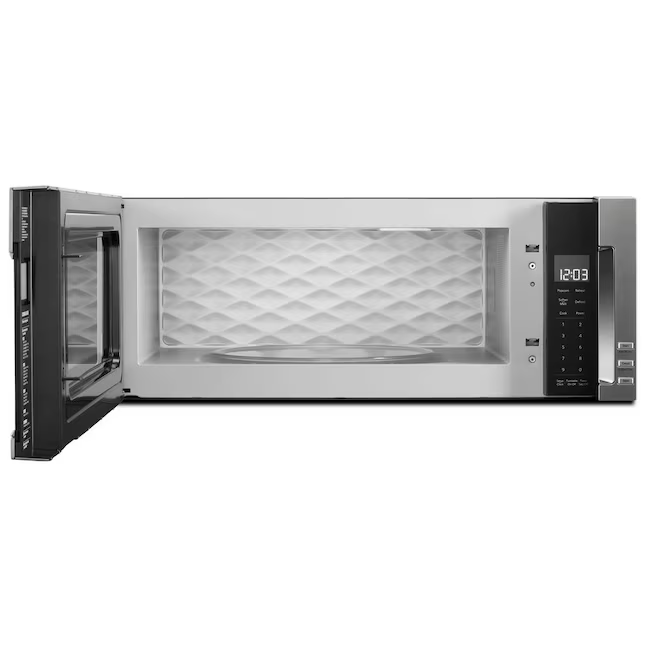 KitchenAid 1.1-cu ft 1000-Watt Low Profile 29.88-in Over-the-Range Microwave with Sensor Cooking (Stainless Steel), KMLS311HSS