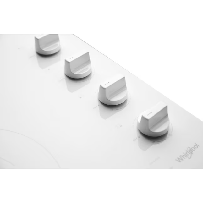 Whirlpool 30-in 4 Burners Smooth Surface (Radiant) White Electric Cooktop
