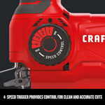 CRAFTSMAN 5-Amp Variable Speed Keyless Jigsaw, CMES610 *JR25, Retail: $69.00, FINAL PRICE: $46.99 + TAX