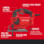 CRAFTSMAN 5-Amp Variable Speed Keyless Jigsaw, CMES610 *JR25, Retail: $69.00, FINAL PRICE: $46.99 + TAX