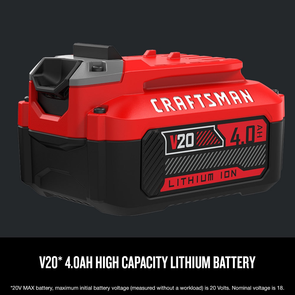 CRAFTSMAN V20 20 -Volt, 4 Ah 1 -Pack Lithium Ion (Li-ion) Battery