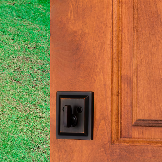 Baldwin Prestige Series Low Profile Square Venetian Bronze Single Cylinder Deadbolt ft. SmartKey Security, 380 SLB 11P SMT *JR2601, Retail: $49.48, FINAL PRICE: $19.99 + TAX