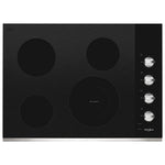 Whirlpool 30-in 4 burners Smooth surface Stainless steel Electric Cooktop