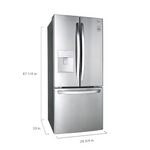 LG Standard-Depth 21.8-cu ft 3-Door French Door Refrigerator with Ice Maker with Water Dispenser ( Stainless Steel ) ENERGY STAR Certified, LFDS22520S  *HD2507, Retail: $2,399.00, FINAL PRICE: $1,099.99 + TAX
