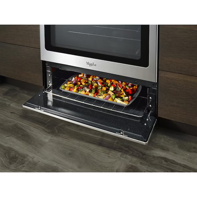 Whirlpool 30-in 5 burners 5.1-cu ft Freestanding Natural Gas Range (Stainless Steel), WFG505M0BS/3 *JR2508, Retail: $989.00, FINAL PRICE: $649.99 + TAX