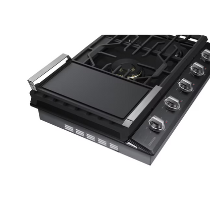 Samsung 30-in 5 Burners Black Stainless Steel Gas Cooktop - CLEARANCED, NA30N7755TG, *JR