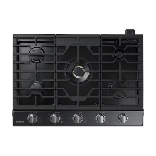 Samsung 30-in 5 burners Black Stainless Steel Gas Cooktop (Griddle Included), NA30N7755TG *HD2509, Retail: $1,949.00, FINAL PRICE: $799.99 + TAX