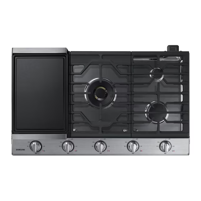 Samsung 36-in 5 burners Stainless Steel Gas Cooktop with Dual Brass Power Burner, NA36N7755TS *HD2509, Retail: $1,949.00, FINAL PRICE: $899.99 + TAX