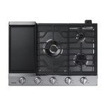 Samsung 30-in 5 Burners Stainless Steel Gas Cooktop (Griddle Included) - CLEARANCED, NA30N7755TS, *JR