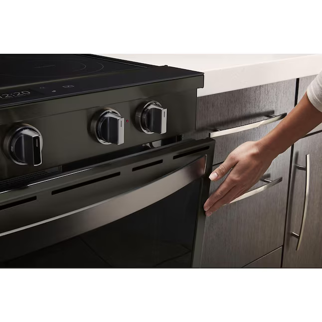 Whirlpool 30-in Glass Top 5 burners 6.4-cu ft Air Fry Slide-In Electric Range (Black), WEE750H0HB/5 *JR2508, Retail: $2,299.00, FINAL PRICE: $1,199.99 + TAX