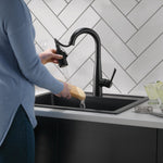 Delta Essa Single Handle Pull-Down Bar / Prep Faucet in Matte Black, 9913-BL-DST, MRSP: $528, FINAL PRICE: $ + TAX