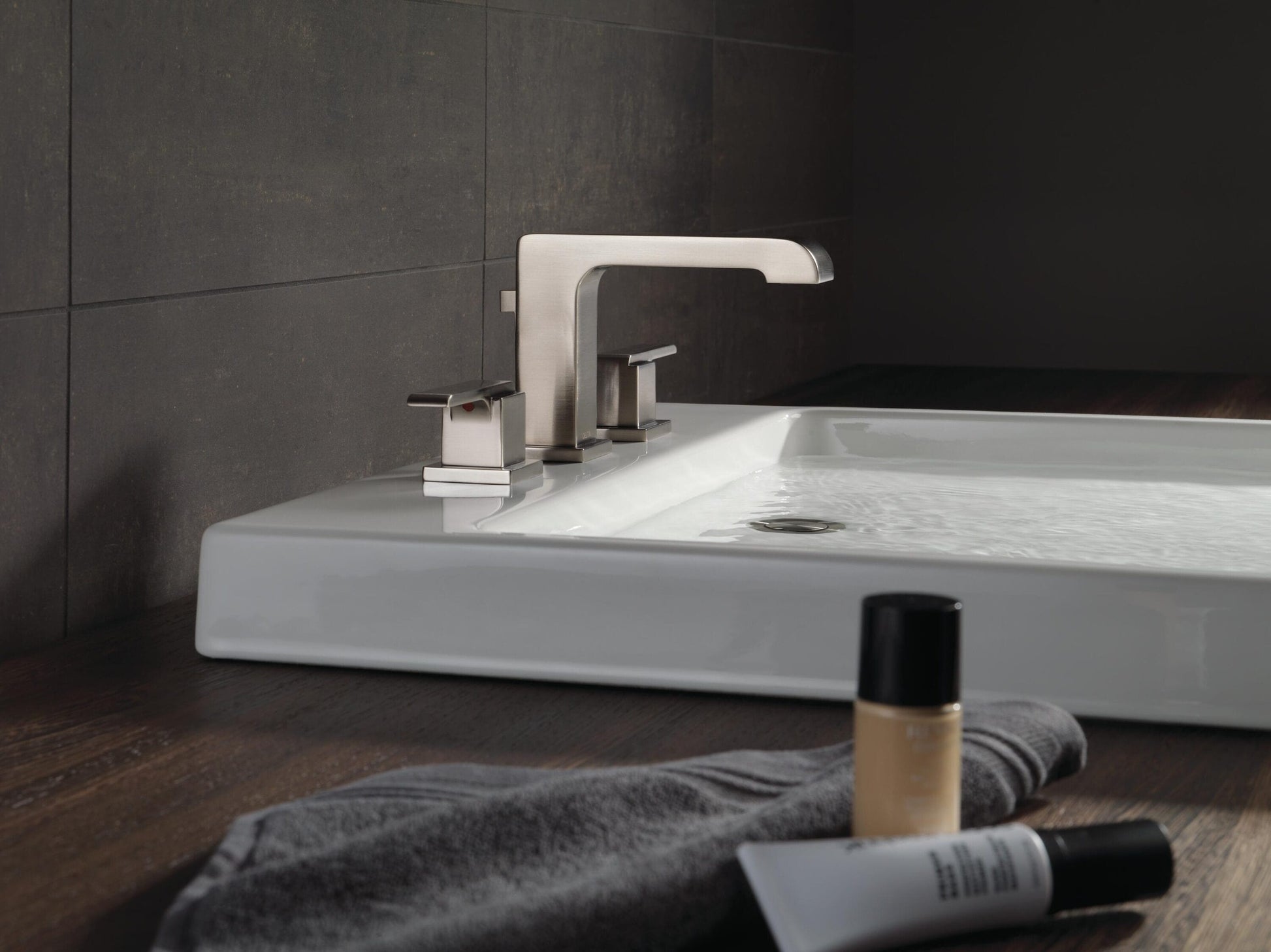 Delta Ara Two Handle Widespread Bathroom Faucet in Stainless Steel, 3567-SSMPU-DST, MRSP: $885, FINAL PRICE: $ + TAX