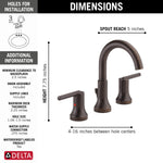 Delta Trinsic Two Handle Widespread Bathroom Faucet in Venetian Bronze, 3559-RBMPU-DST, MRSP: $509, FINAL PRICE: $299.99 + TAX