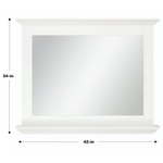 Diamond NOW Palencia 42-in x 34-in Framed Rectangle Bathroom Vanity Mirror ( White ), 20R VM4234 #496581 *HD2505, FINAL PRICE: $79.99 + TAX
