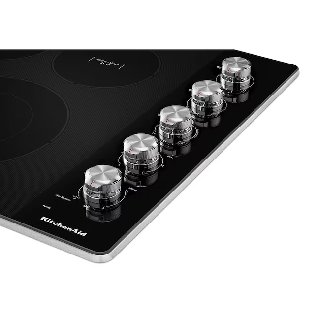 KitchenAid 30-in 5 burners Smooth Surface Stainless Steel Electric Cooktop, KCES550HSS *HD2510, Retail: $1,699.00, FINAL PRICE: $999.99 + TAX