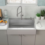 KOHLER Vault Farmhouse apron front 35.75-in x 24.31-in Stainless Steel Single Bowl 18-Gauge Kitchen Sink, K-R3942-2-NA  *HD2507, Retail: $529.00, FINAL PRICE: $299.99 + TAX