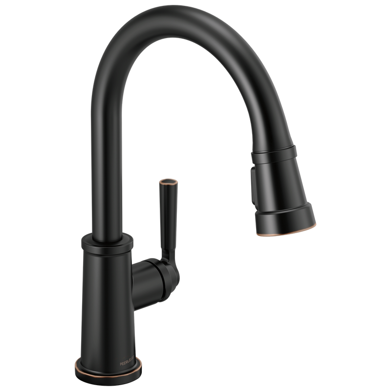 Peerless Westchester Single-Handle Pull-Down Kitchen Faucet in Oil Rubbed Bronze, P7923LF-OB, MSRP: $232.52, FINAL PRICE: $89.99 + TAX