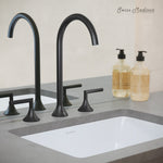 Swiss Madison Daxton Widespread Faucet in Matte Black, SM-BF100MB, MSRP: $299.9, FINAL  PRICE: $99.99 + TAX