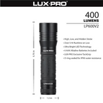 Lux-Pro 400-Lumen LED Miniature Flashlight (Battery Included)