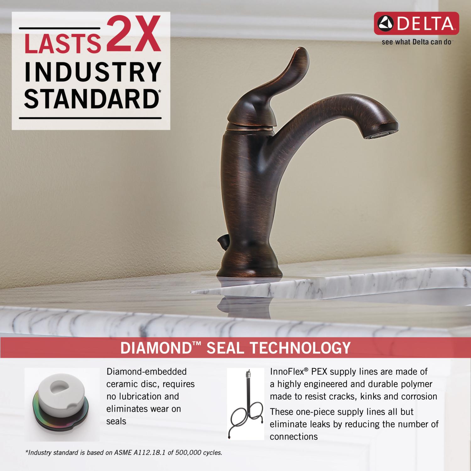 Delta Linden Single Handle Bathroom Faucet in Venetian Bronze, 594-RBMPU-DST, MRSP: $464.7, FINAL PRICE: $ + TAX