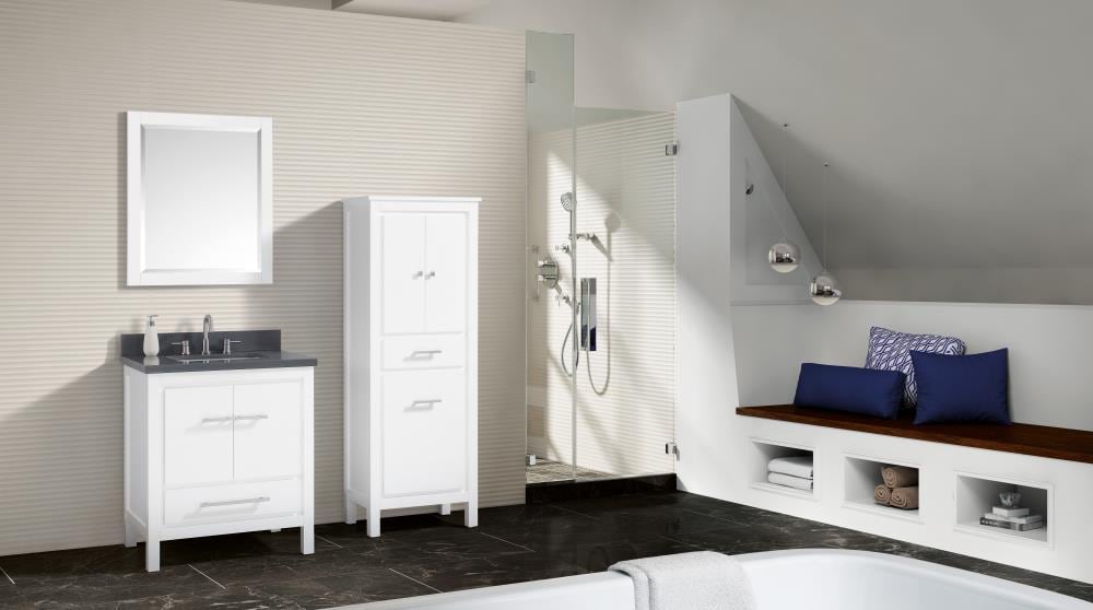 Riley 31 in. Vanity Combo in White with Gray Quartz Top, CLEARANCE PRICE: $499.99 + TAX