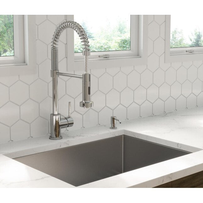 Giagni Arpino Polished Chrome Single Handle Pre-rinse Kitchen Faucet with Sprayer, 813E-CP, FINAL PRICE: $99.99 + Tax