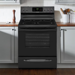 Frigidaire 30-in Glass Top 5 burners 5.3-cu ft Freestanding Electric Range in Black, FFEF3054TB *JR2510, Retail: $949.00, FINAL PRICE: $659.99 + TAX