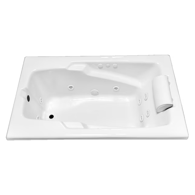 Laurel Mountain Mercer II Deluxe 36-in x 60-in White Acrylic Rectangle Drop-in Whirlpool Tub (Reversible Drain), ZL3660MW, MSRP: $1,686.14, Final Price: $1,199.99 + Tax