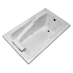 Laurel Mountain Mercer II Deluxe 36-in x 60-in White Acrylic Rectangle Drop-in Whirlpool Tub (Reversible Drain), ZL3660MW, MSRP: $1,686.14, Final Price: $1,199.99 + Tax