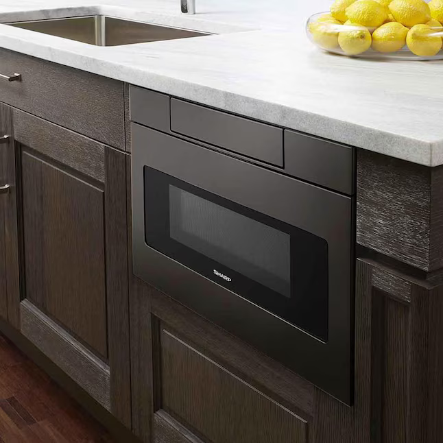 Sharp 23.9-in 1.2-cu ft 950 -Watt Microwave Drawer (Black Stainless Steel), SMD2470AH, Retail: $1,799.99, FINAL PRICE: $999.00 + TAX