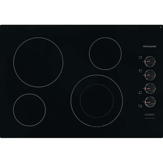 Frigidaire 30-in 4 burners Smooth Surface Black Electric Cooktop, FFEC3025UB *JR2512, Retail: $899.00, FINAL PRICE: $399.99 + TAX