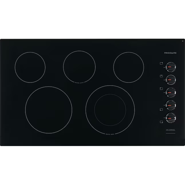 Frigidaire 36-in 5 burners Smooth Surface (Radiant) Black Electric Cooktop, FFEC3625UB/C *JR2508, Retail: $999, FINAL PRICE: $569.99 + TAX