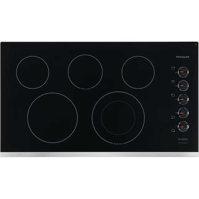 Frigidaire 36-in 5 burners Smooth Surface (Radiant) Stainless Steel Electric Cooktop, FFEC3625USC *JR2508, Retail: $1,049.00, FINAL PRICE: $599.99 + TAX