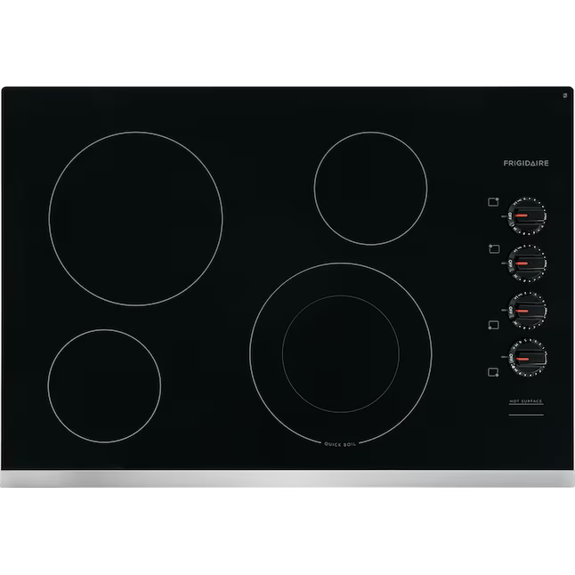 Frigidaire 30-in 4 burners Smooth Surface (Radiant) Stainless Steel Electric Cooktop, FFEC3025US/C *JR2508, Retail: $949.00, FINAL PRICE: $449.99 + TAX