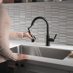Peerless Westchester Single-Handle Pull-Down Kitchen Faucet in Oil Rubbed Bronze, P7923LF-OB, MSRP: $232.52, FINAL PRICE: $89.99 + TAX