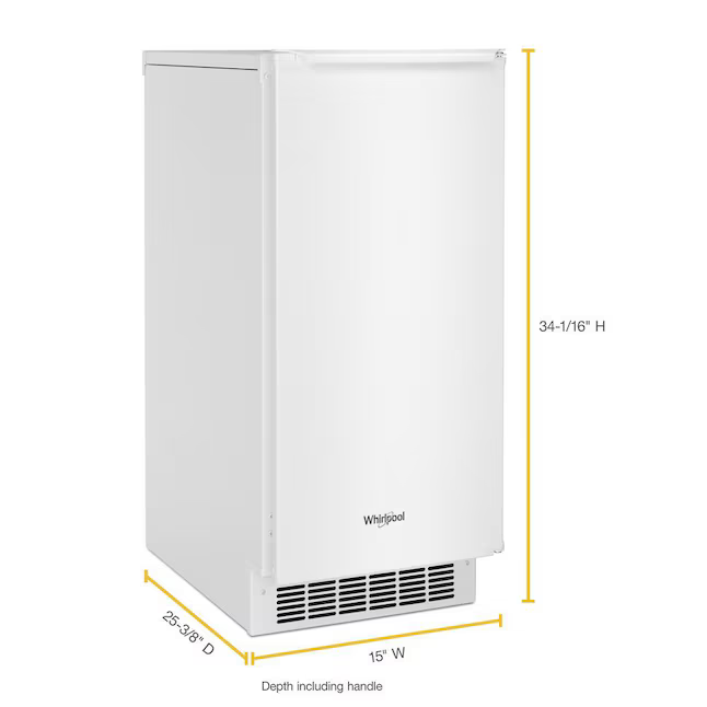 Whirlpool 29-lb Ice per day Freestanding or Built-in Cubed Ice Maker (White), WUi75X15HW/02 *JR2508, Retail: $1843.99, FINAL PRICE: $1099.99 + TAX