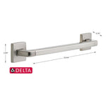 Delta 18-Inch Angular Modern Decorative ADA Grab Bar in Stainless Steel, 41918-SS, MRSP: $221.3, FINAL PRICE: $ + TAX