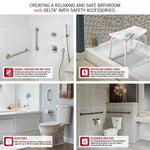 Delta 18-Inch Angular Modern Decorative ADA Grab Bar in Stainless Steel, 41918-SS, MRSP: $221.3, FINAL PRICE: $ + TAX