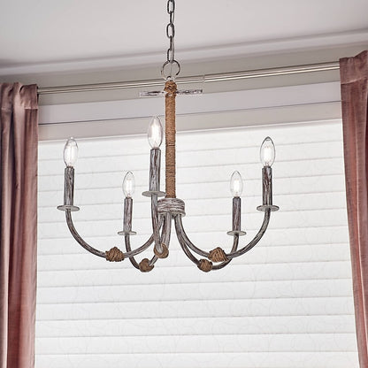 Kichler Minnow 5-Light Distressed Antique White Coastal Dry rated Chandelier, 1163722, CLEARANCE PRICE: $24.99 + TAX