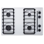 Summit Appliance 30-in 4 burners White Gas Cooktop, WTL053S *JR2512, Retail: $501.47, FINAL PRICE: $299.99 + TAX