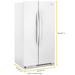 Whirlpool 21.7-cu ft Standard-Depth 33-in Side-by-Side Refrigerator (Stainless Steel) - Ice Maker SOLD SEPARATELY, WRS312SNHM/08 *JR2511, Retail: $1,643.00, FINAL PRICE: $999.99 + TAX