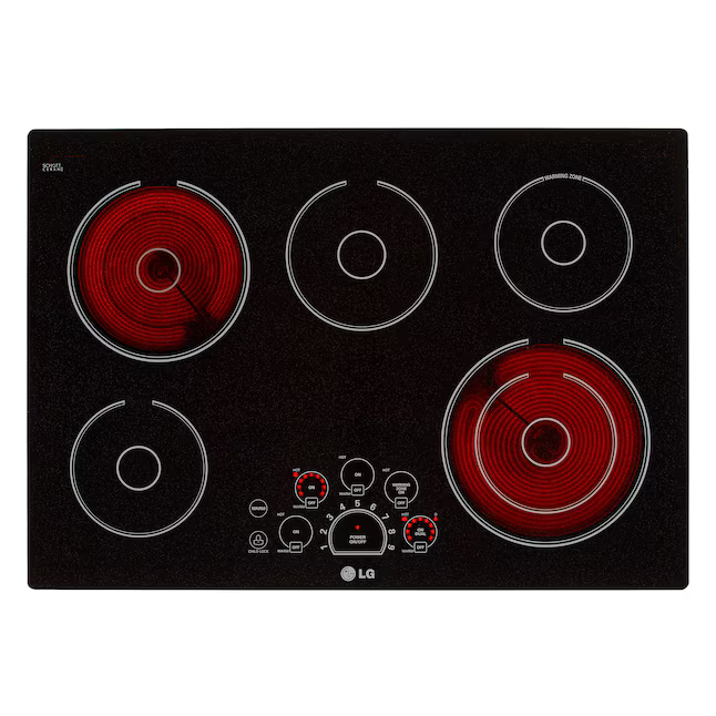 LG 30-in 5 burners Smooth Surface (Radiant) Black Electric Cooktop, LCE3010SB *JR2507, Retail: $1,299.00, FINAL PRICE: $599.99 + TAX