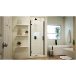 Arizona Shower Door Mini Hinge Matte Black 34-in W x 66.625-in H Semi-frameless Clear Glass Hinged Shower Door, MP34X66MBCL *HD2509, Retail: $556.46, FINAL PRICE: $359.99 + TAX