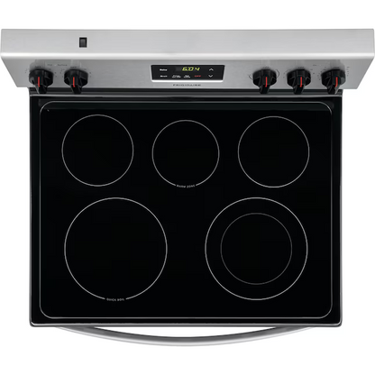 Frigidaire 30-in Glass Top 5 Burners 5.3-cu ft Freestanding Electric Range (Fingerprint Resistant Stainless Steel)