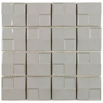 **PER PC** Boutique Ceramic Gray 12x12 Square Mosaic, LW0319008, 8.46sf, 9pcs, 25lbs,  FINAL PRICE: $3.99/pc, $35.91/ Box + TAX