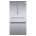 Bosch Counter-Depth 800 Series 21-cu ft 4 -Door 36-in Wide French Door Refrigerator with Ice Maker (Stainless Steel)