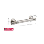 Delta 12-Inch Traditional Decorative ADA Grab Bar in Stainless Steel, 41612-SS, MRSP: $207, FINAL PRICE: $ + TAX