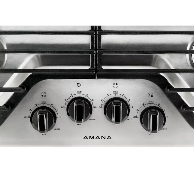 Amana 30-in 4 Burners Stainless Steel Gas Cooktop