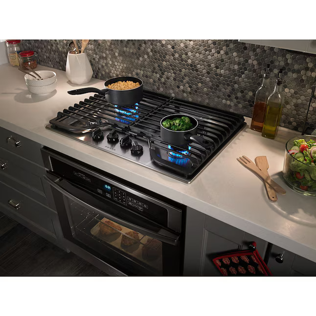 Amana 30-in 4 Burners Stainless Steel Gas Cooktop
